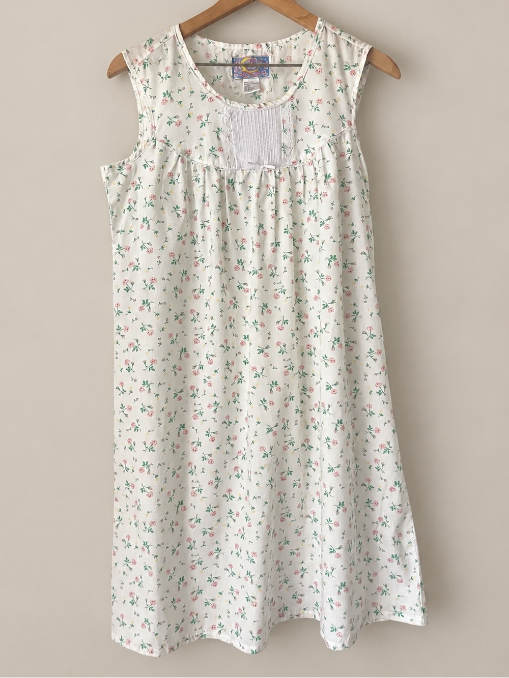 Vintage Moon Dance Floral Cotton Blend Nightgown Medium